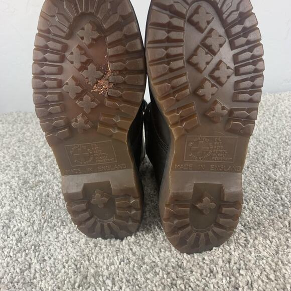 Vintage Dr. Martens Girls Combat Boots Size 3 Black Made in England Leather 1460 - Picture 8 of 10